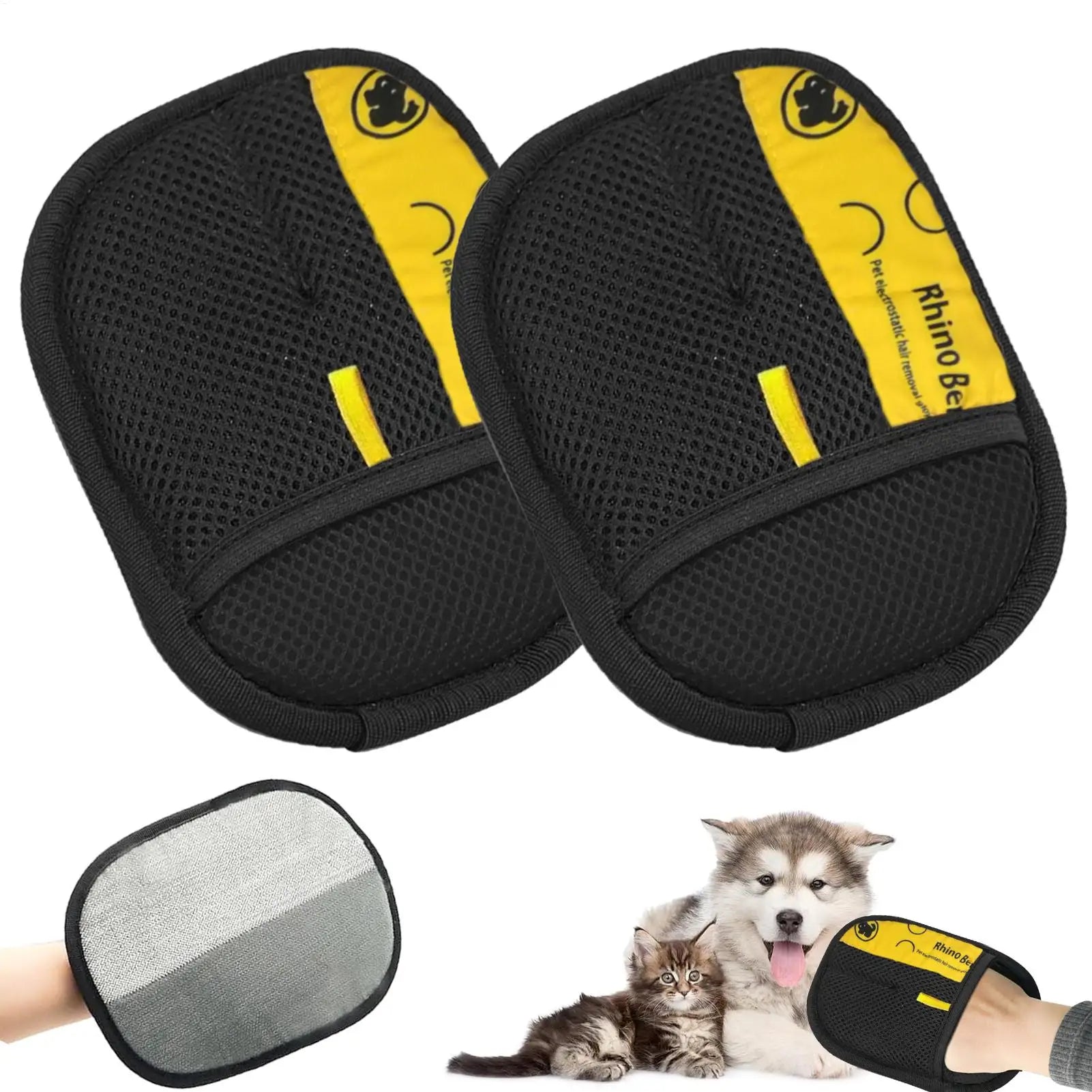 2Pcs Pet Static Electricity Hair Removal Gloves Cat Hair Removal Sticky Hair Cleaner Pets Hair Removal Gloves Cleaning Product