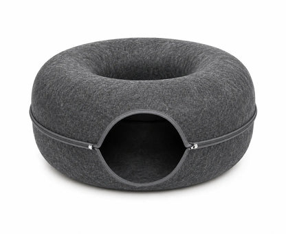 PurrHaven™ – 2-in-1 Cat Cave Bed
