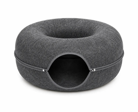 PurrHaven™ – 2-in-1 Cat Cave Bed