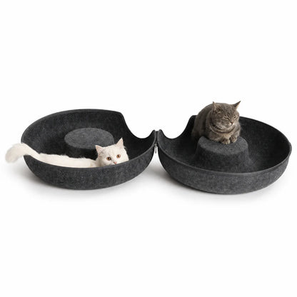 PurrHaven™ – 2-in-1 Cat Cave Bed