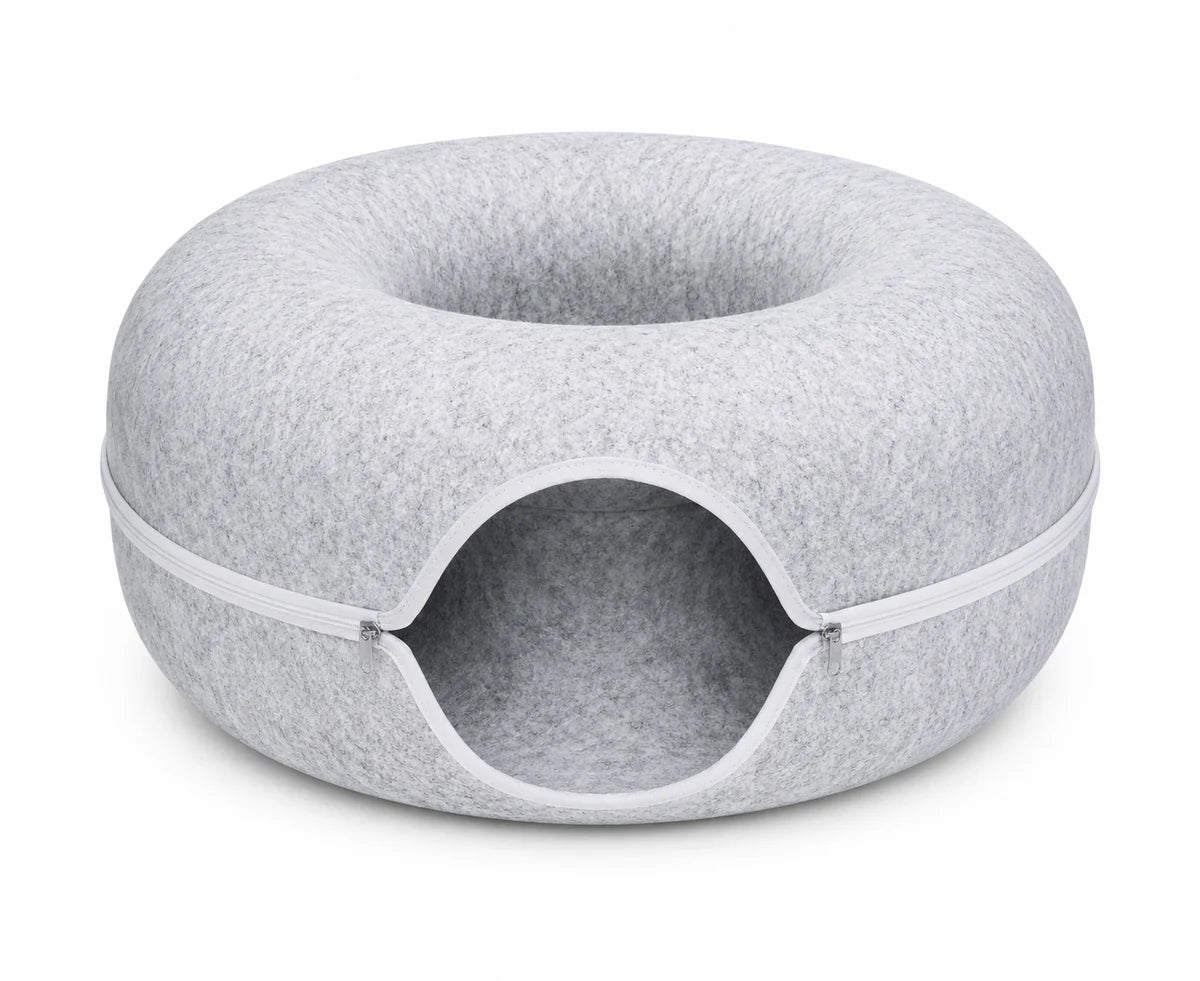 PurrHaven™ – 2-in-1 Cat Cave Bed