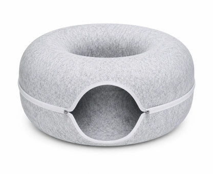 PurrHaven™ – 2-in-1 Cat Cave Bed