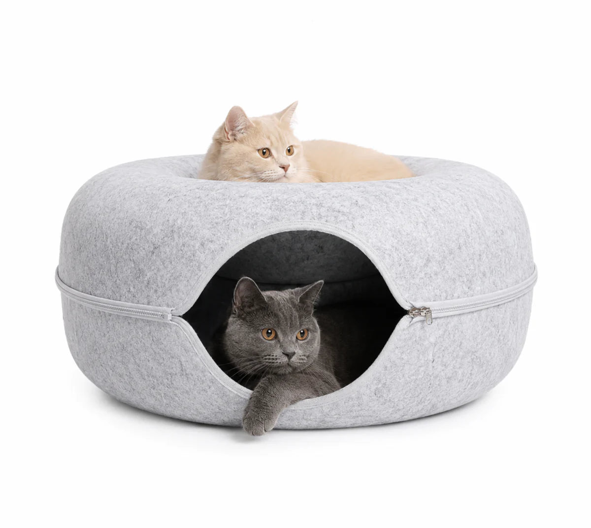 PurrHaven™ – 2-in-1 Cat Cave Bed