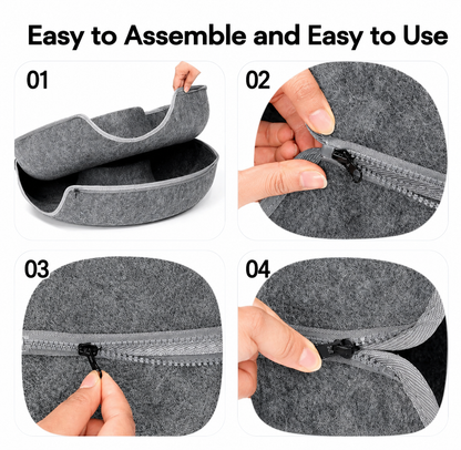 PurrHaven™ – 2-in-1 Cat Cave Bed