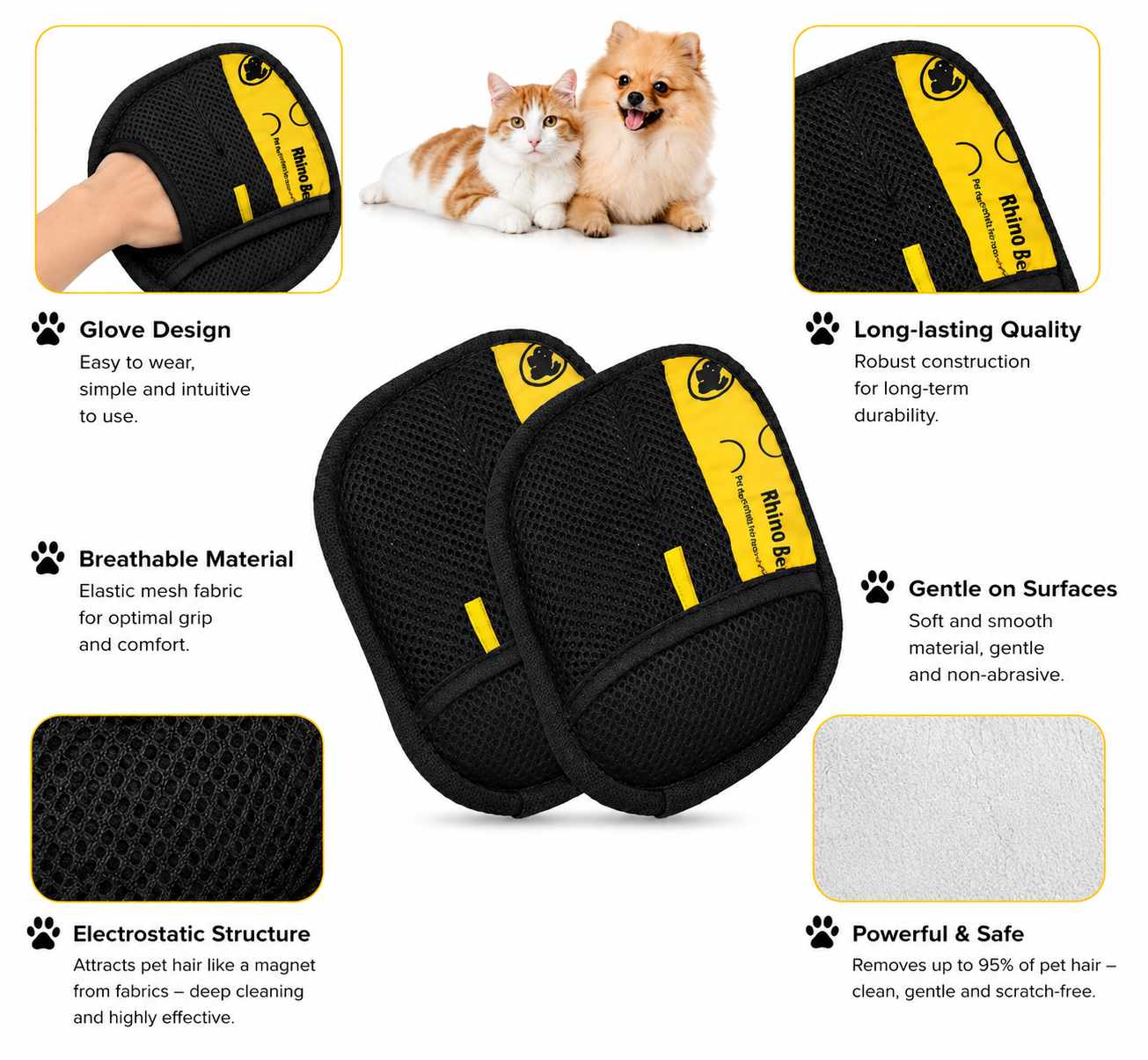 FurSwipe™ – Reusable Pet Hair Remover
