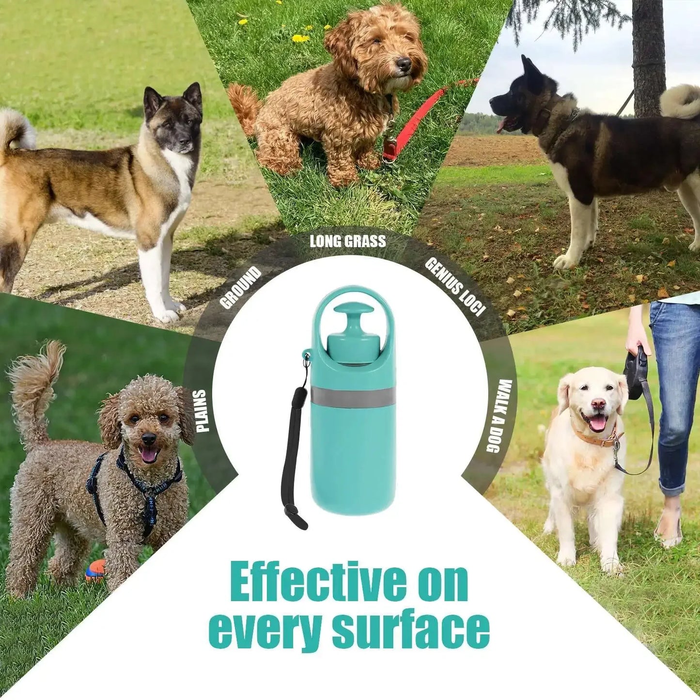 Dog Poop Scooper Set Claw Waste Picker Leash Clip Poop Bag Dispenser Portable Hygienic Clean up Tool for Pet Dogs Touch Free