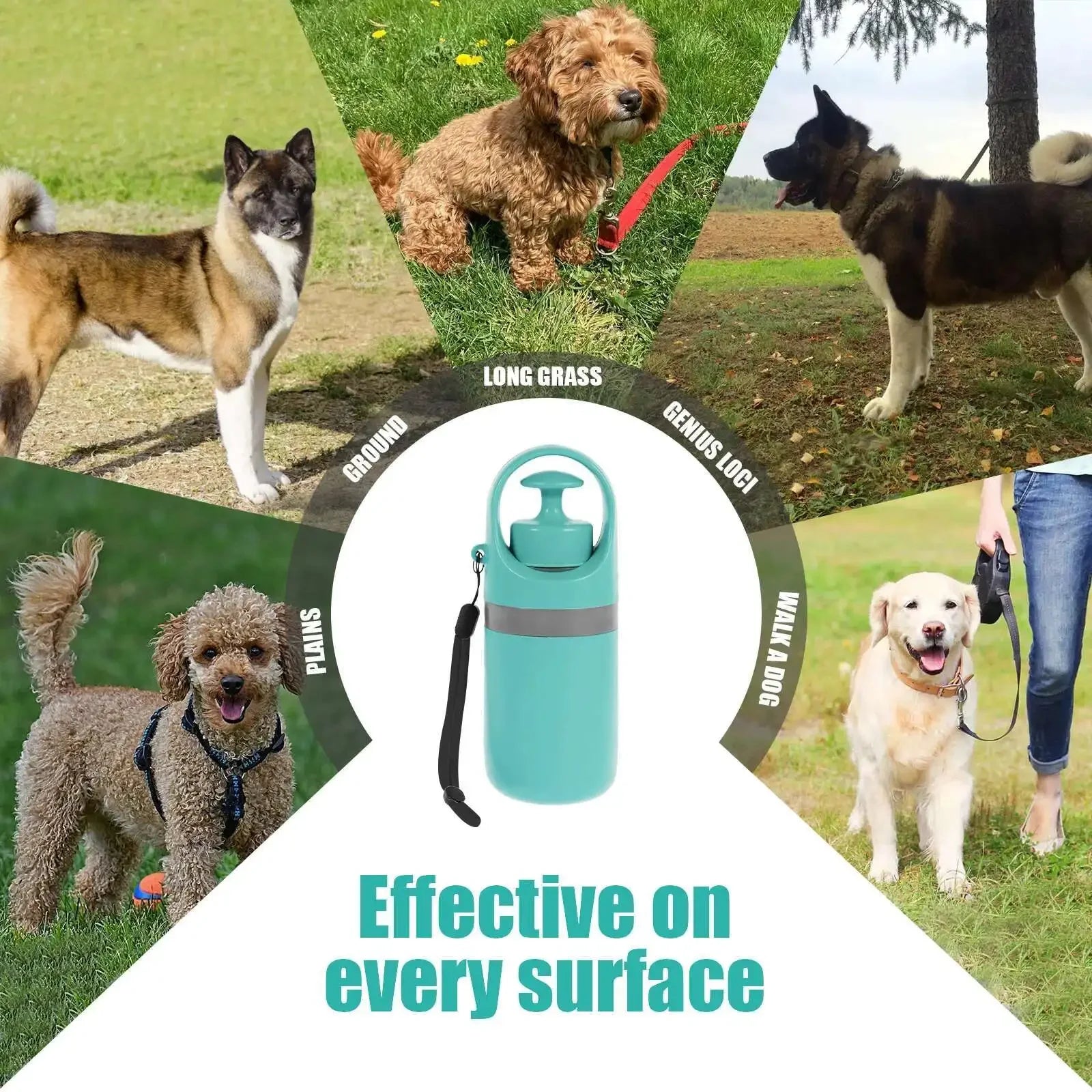Dog Poop Scooper Set Claw Waste Picker Leash Clip Poop Bag Dispenser Portable Hygienic Clean up Tool for Pet Dogs Touch Free